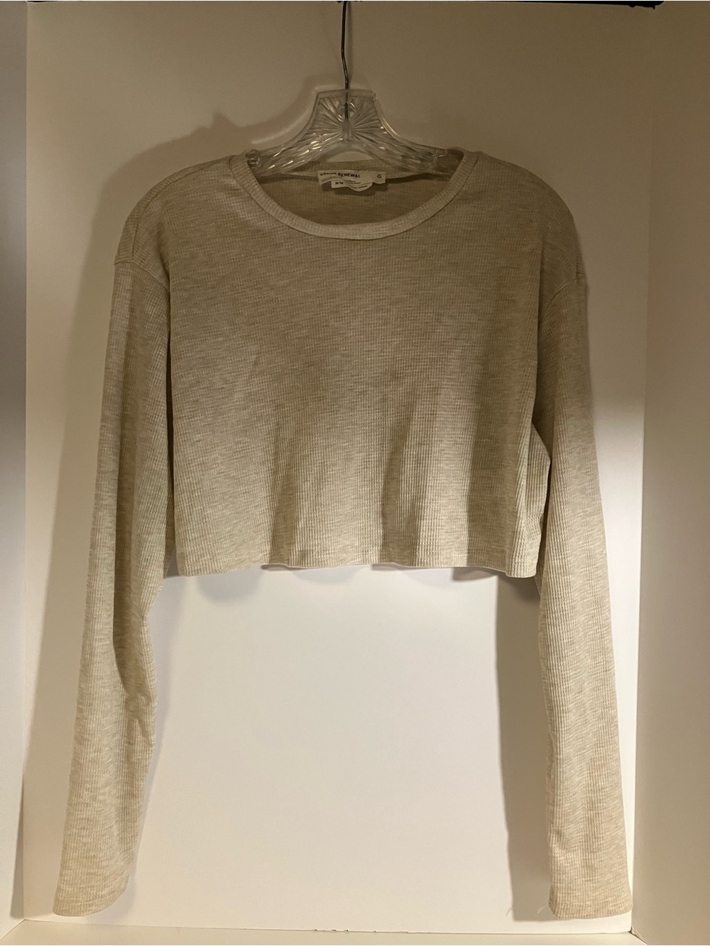Urban Renewal Cropped Long-Sleeve Top - Cream